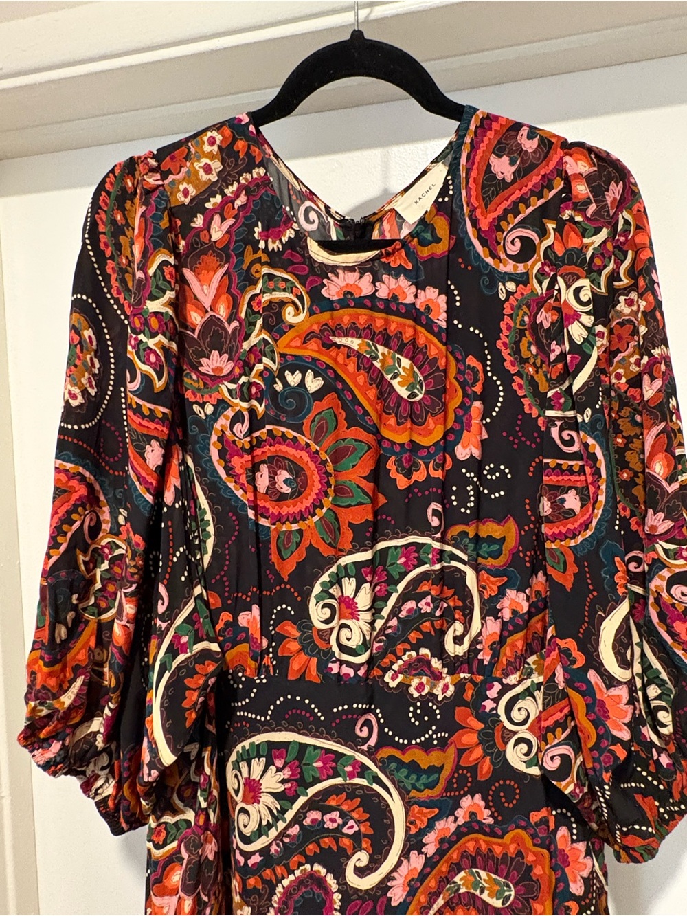 Anthropologie Kachel Paisley Maxi Midi Dress Vacation Spooky Season - Picture 4 of 12